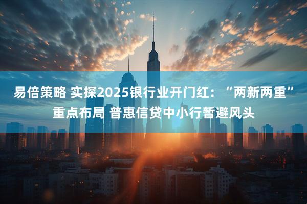 易倍策略 实探2025银行业开门红：“两新两重”重点布局 普惠信贷中小行暂避风头
