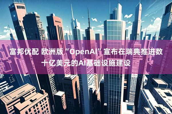 富邦优配 欧洲版“OpenAI”宣布在瑞典推进数十亿美元的AI基础设施建设