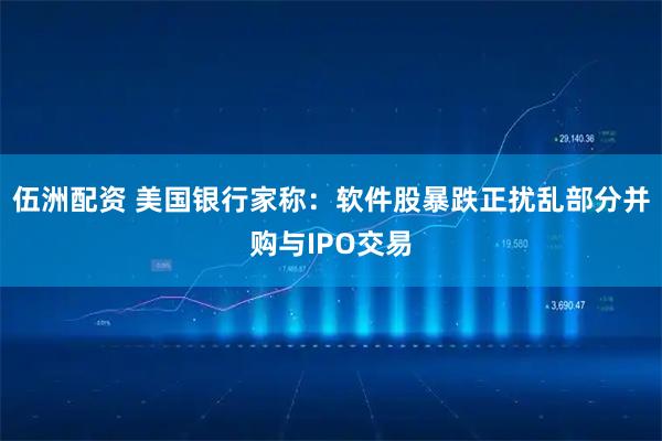 伍洲配资 美国银行家称：软件股暴跌正扰乱部分并购与IPO交易