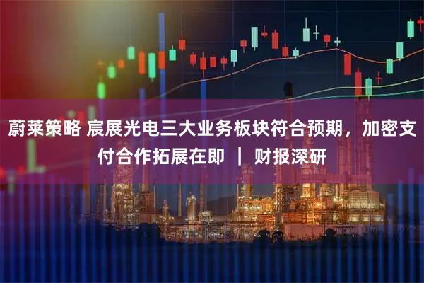 蔚莱策略 宸展光电三大业务板块符合预期，加密支付合作拓展在即 ｜ 财报深研